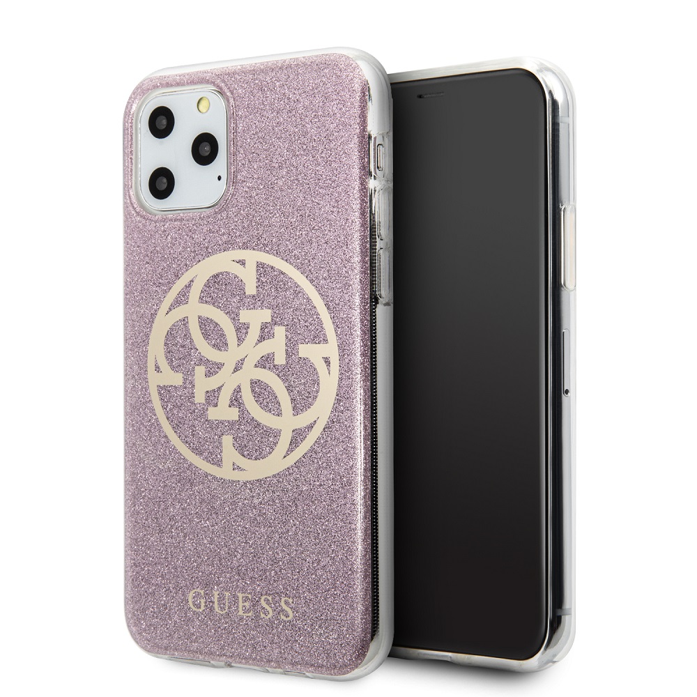 Husa Cover Guess Glitter 4G pentru iPhone 11 Pro Max Pink thumb