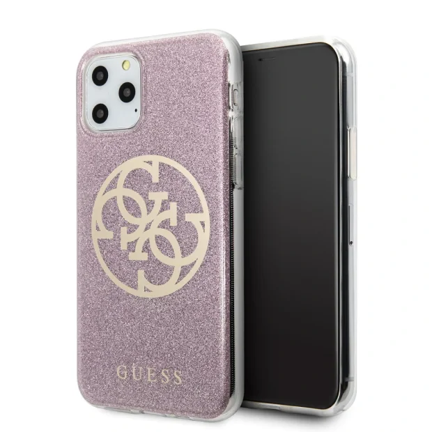 Husa Cover Guess Glitter 4G pentru iPhone 11 Pro Max Pink