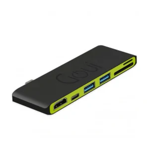 Hub Goui Hubi  USB Type C 6 Interfete Negru