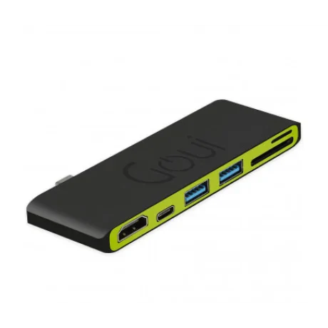 Hub Goui Hubi  USB Type C 6 Interfete Negru