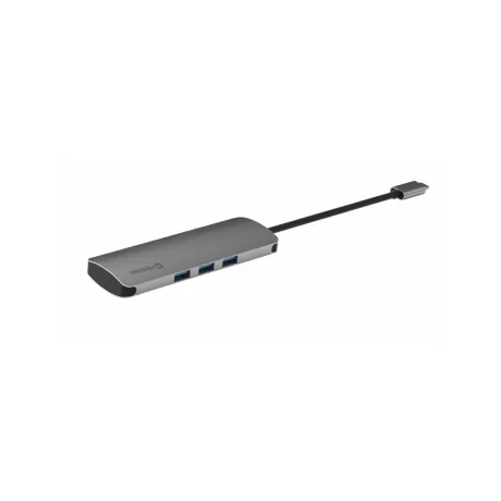 Hub Swissten 6in1 1XUSB-C PD 3XUSB 3.0 1XSD 1XMicro SD Aluminiu Gri