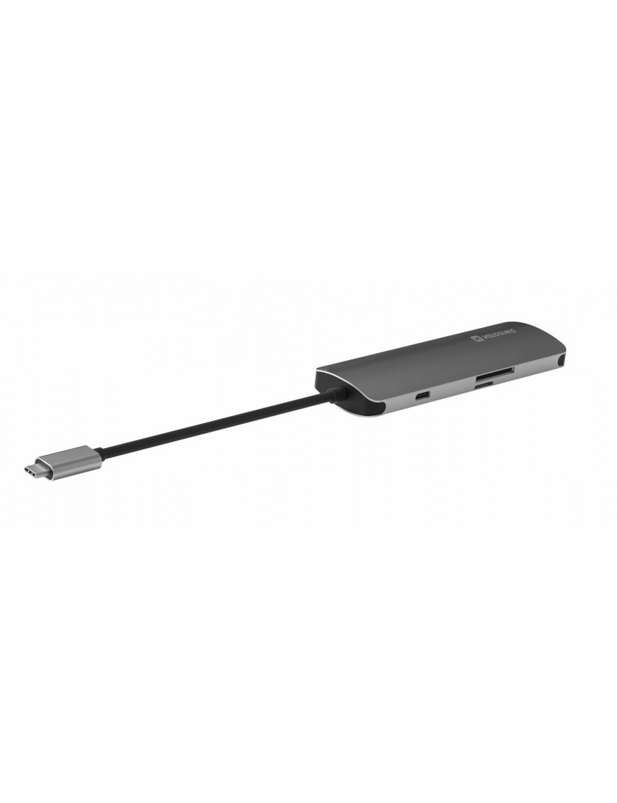 Hub Swissten 6in1 1XUSB-C PD 3XUSB 3.0 1XSD 1XMicro SD Aluminiu Gri thumb