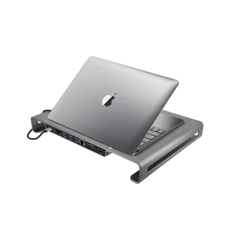 Hub Swissten DOCK 2XUSB-C 3XUSB 3.0 1XHDMI 1XRJ45 Aluminiu Gri