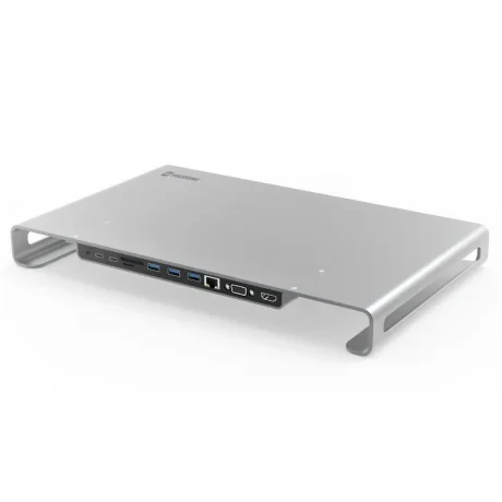 Hub Swissten DOCK 2XUSB-C 3XUSB 3.0 1XHDMI 1XRJ45 Aluminiu Gri