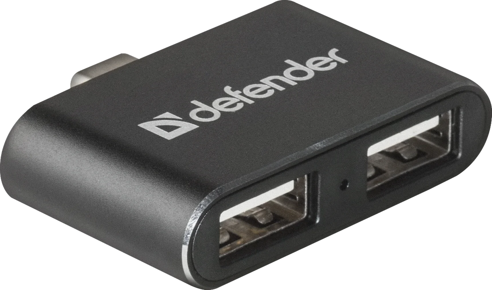 Hub Usb Defender Quadro Dual 2xUsb TypeC- Micro Usb 0.5A Negru