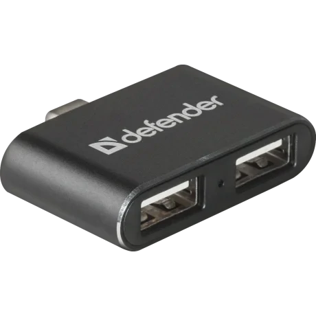 Hub Usb Defender Quadro Dual 2xUsb TypeC- Micro Usb 0.5A Negru