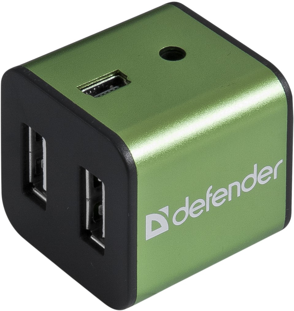 Hub USB Defender Quadro Iron 4xUsb Aluminium 0.5A Negru thumb