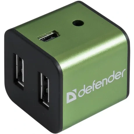 Hub USB Defender Quadro Iron 4xUsb Aluminium 0.5A Negru