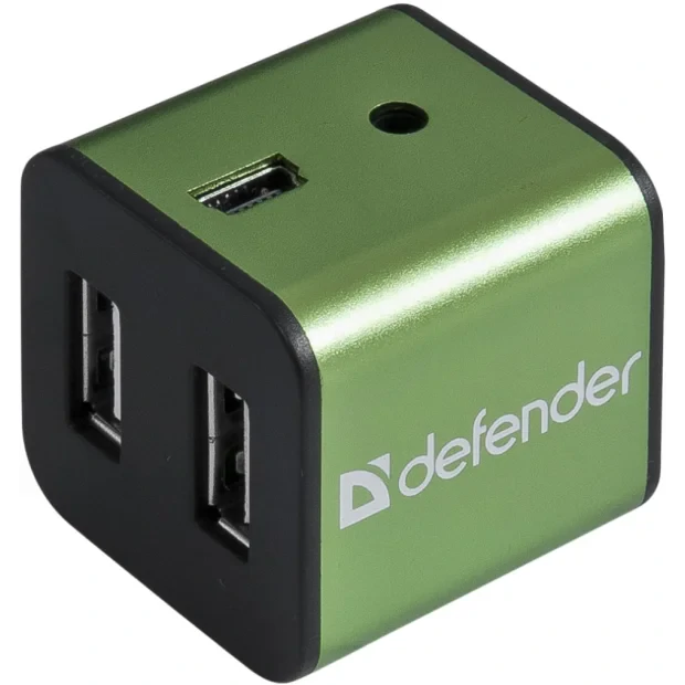 Hub USB Defender Quadro Iron 4xUsb Aluminium 0.5A Negru