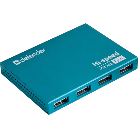 Hub Usb Defender Septima Slim 7xUsb 2A Albastru