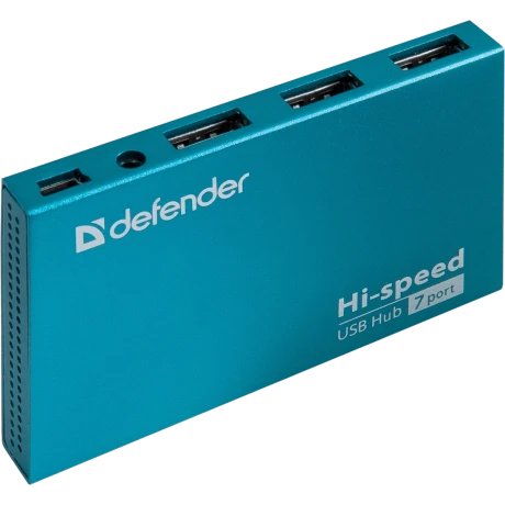 Hub Usb Defender Septima Slim 7xUsb 2A Albastru
