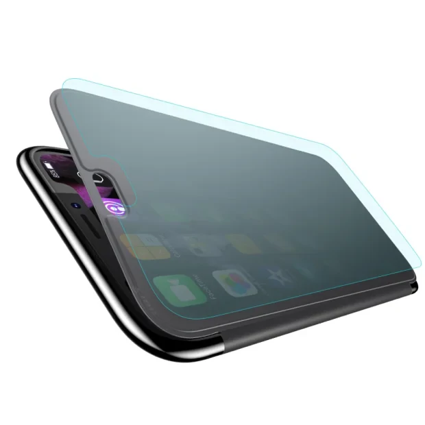 Husa 360 iPhone XS Translucent View, Baseus Neagra