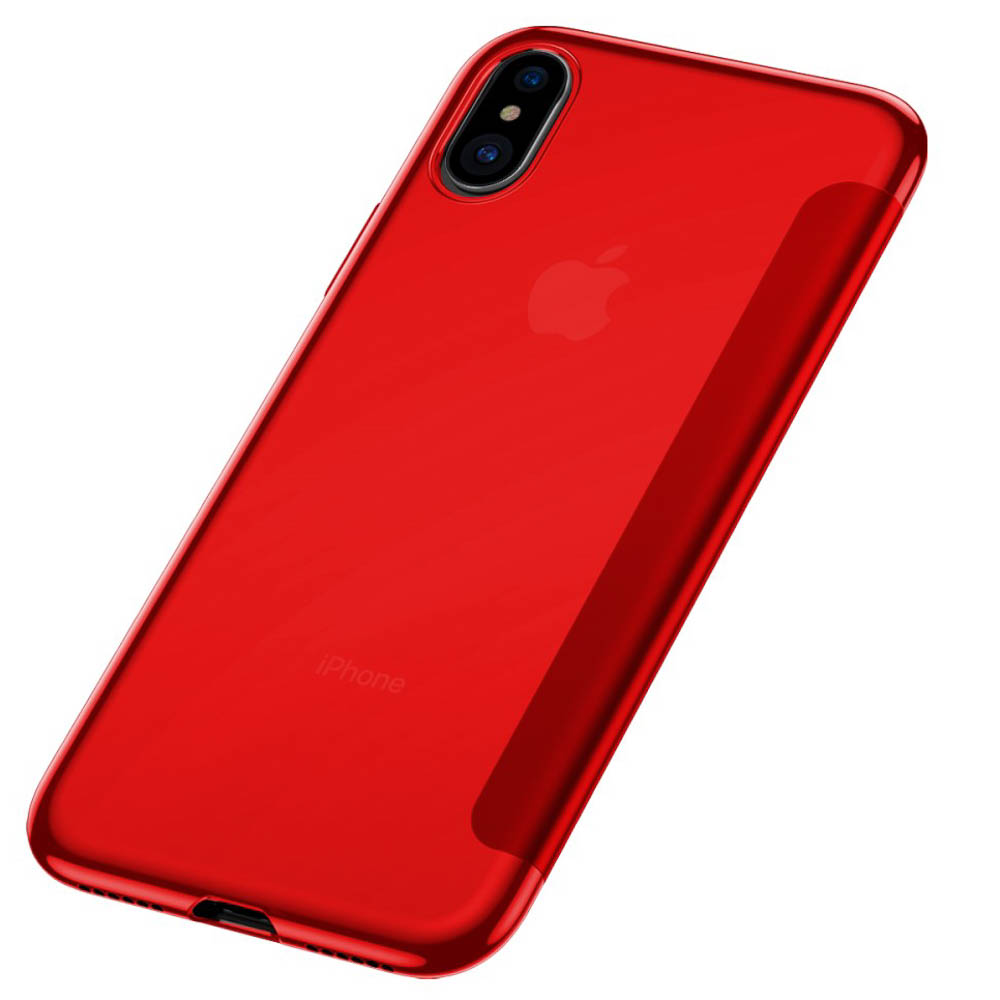 Husa 360 iPhone XS Translucent View Baseus, Rosie thumb