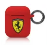 Husa Airpods Ferrari Silicone FESACCSILSHRE pentru Airpods 1/2 Red