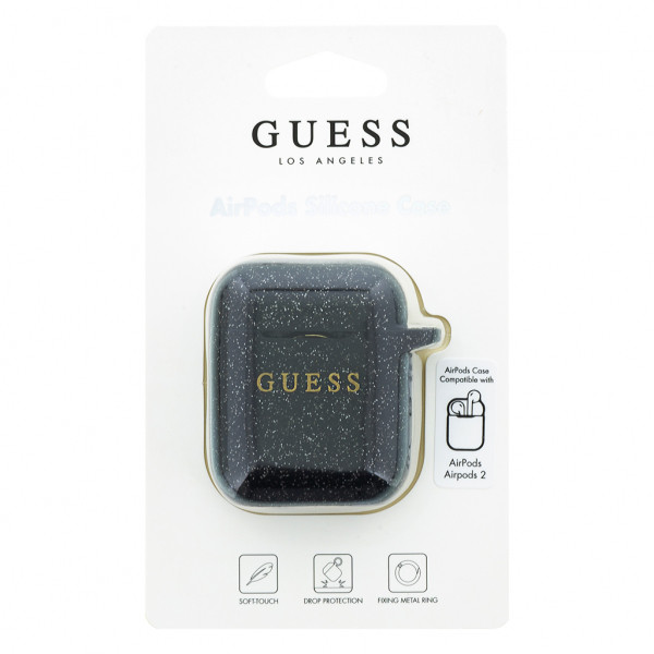 Husa Airpods Guess Silicone, Negru thumb