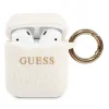 Husa Airpods Guess Silicone pentru Airpods 1/2 White