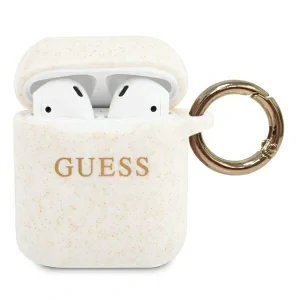 Husa Airpods Guess Silicone pentru Airpods 1/2 White