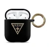 Husa Airpods Guess Silicone Triangle pentru Airpods 1/2 Black