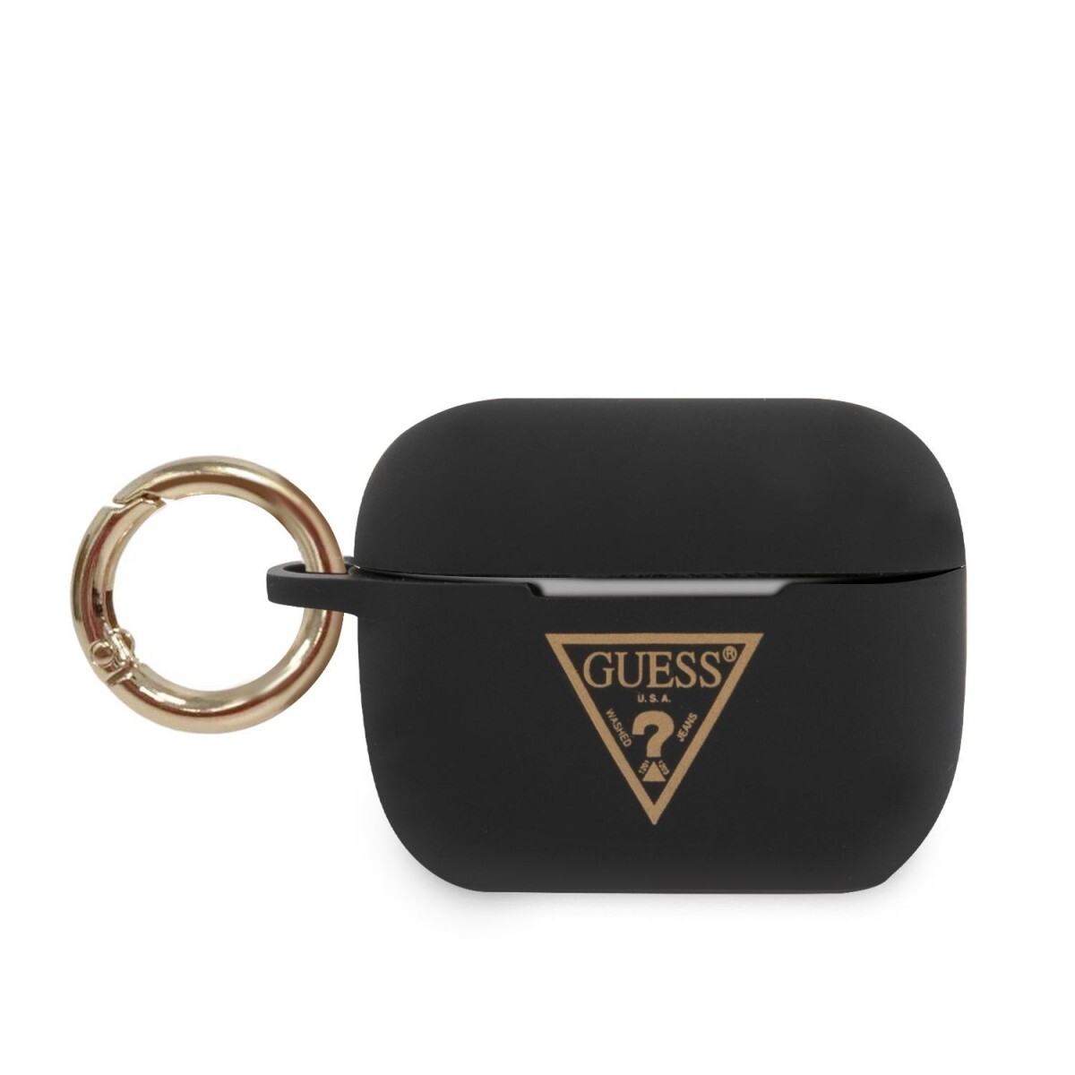 Husa Airpods Guess Silicone Triangle pentru Airpods Pro Black thumb