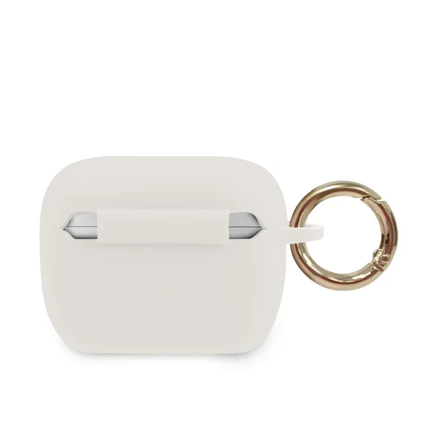 Husa Airpods Guess Silicone Triangle pentru Airpods Pro White