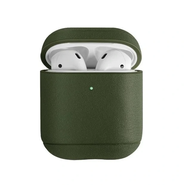 Husa Airpods Leather Uniq Terra pentru Apple Airpods 1/2 Verde