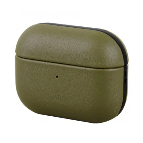Husa Airpods Leather Uniq Terra pentru Apple Airpods Pro Kaki