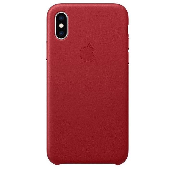 Husa Apple Leather Cover pentru iPhone X/XS Red thumb