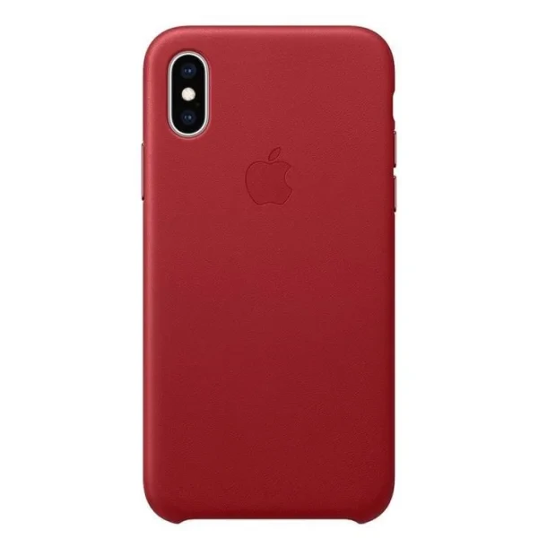 Husa Apple Leather Cover pentru iPhone X/XS Red