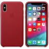 Husa Apple Leather Cover pentru iPhone X/XS Red