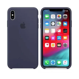 Husa Apple Silicone Cover pentru iPhone XS Max Midnight Blue