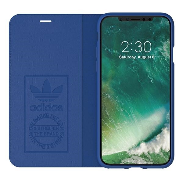 Husa Book Adidas Suede pentru iPhone X/XS Blue thumb