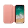 Husa Book Apple Folio Leather pentru iPhone X Pink