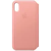 Husa Book Apple Folio Leather pentru iPhone X Pink