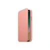 Husa Book Apple Folio Leather pentru iPhone X Pink