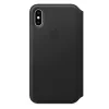 Husa Book Apple Leather Folio pentru iPhone XS Black