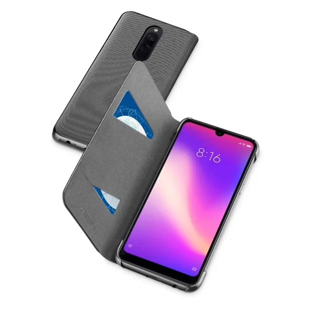 Husa Book Cellularline pentru Xiaomi Redmi 8, Negru