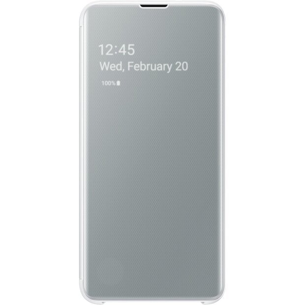 Husa Book Clear View Samsung pentru Samsung Galaxy S10e Alb