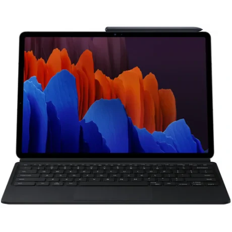 Husa Book Cover Keyboard Samsung pentru Samsung Galaxy Tab S7+ 12.4 Inch Negru