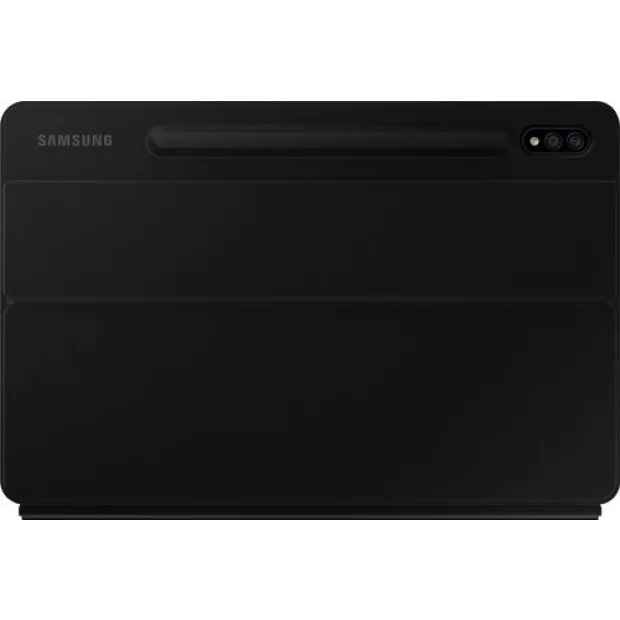 Husa Book Cover Keyboard Samsung pentru Samsung Galaxy Tab S7+ 12.4 Inch Negru