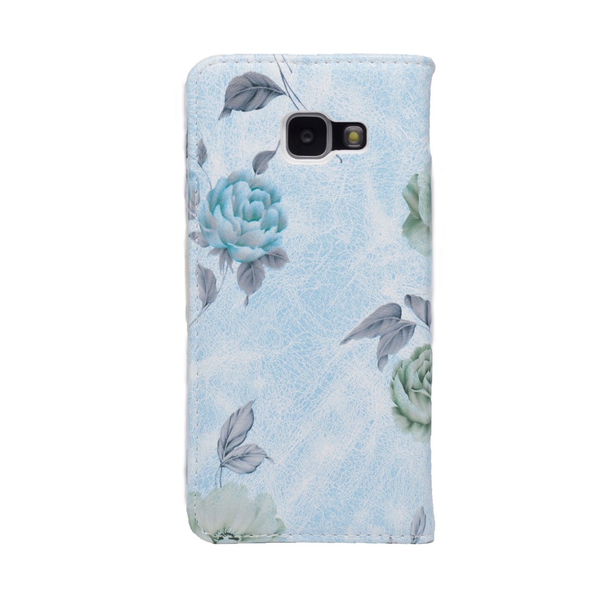 Husa Book Fashion Samsung Galaxy A3 2016, Albastru model flori thumb