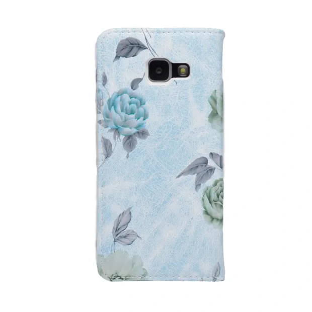 Husa Book Fashion Samsung Galaxy A3 2016, Albastru model flori