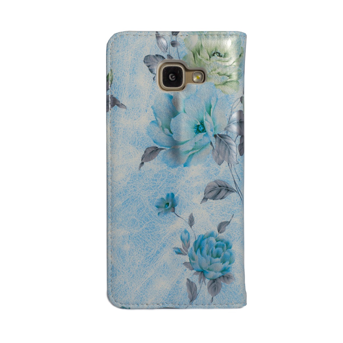 Husa Book Fashion Samsung Galaxy A5 2016, Albastru model flori thumb
