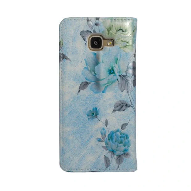 Husa Book Fashion Samsung Galaxy A5 2016, Albastru model flori