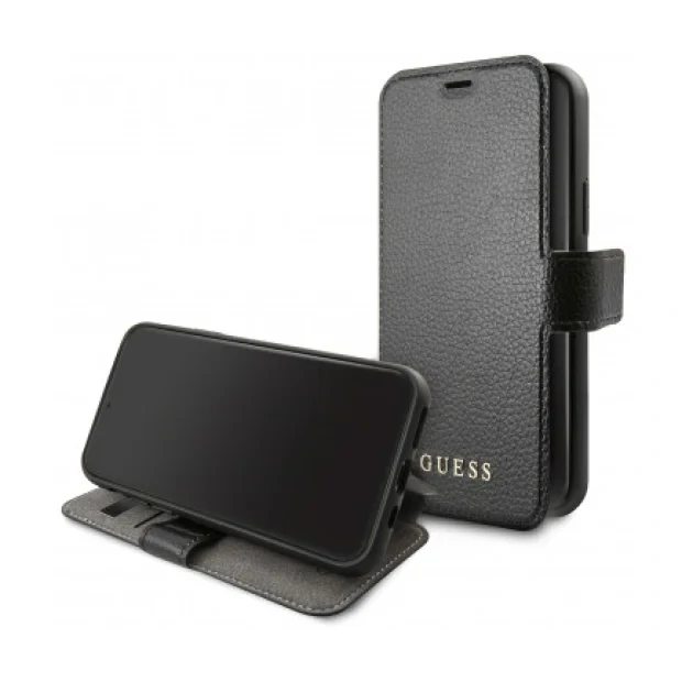 Husa Book Guess Iridiscent pentru iPhone 12 Mini Black