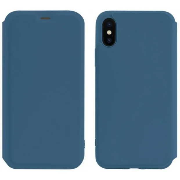 Husa Book Hoco Colorful Silicon  iPhone X/XS Albastru