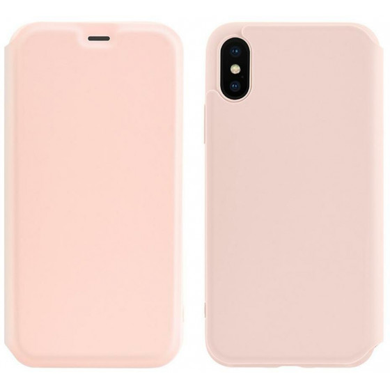 Husa Book Hoco Colorful Silicon pentru iPhone X/XS Roz thumb