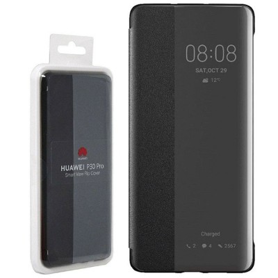 Husa Book Huawei P30 Pro, Smart View Clip Cover, Negru thumb