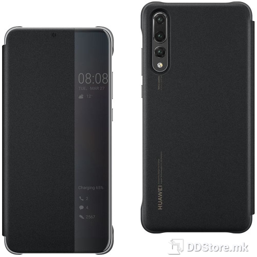 Husa Book Huawei P30 Pro, Smart View Clip Cover, Negru thumb