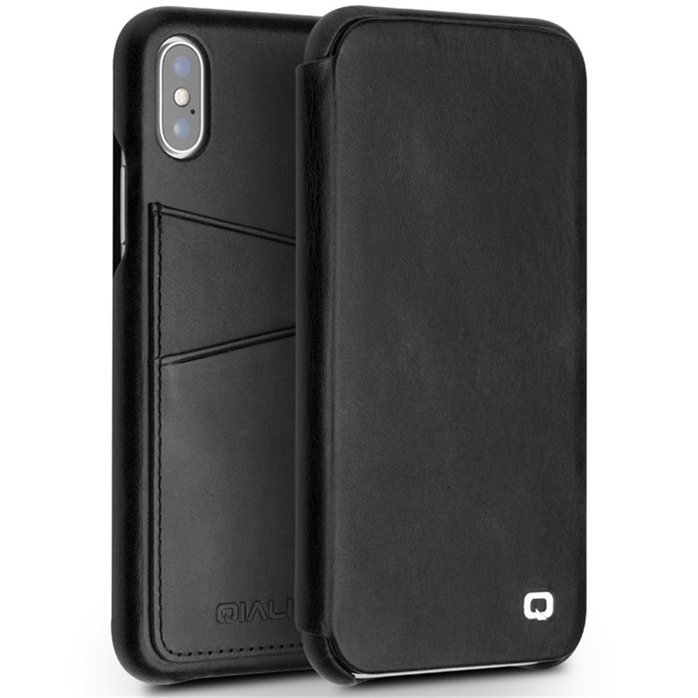 Husa Book iPhone X/Xs Qialino Neagra thumb