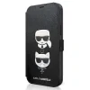 Husa Book Karl Lagerfeld Saffiano K&amp;C Heads pentru iPhone 12 Pro Max Black